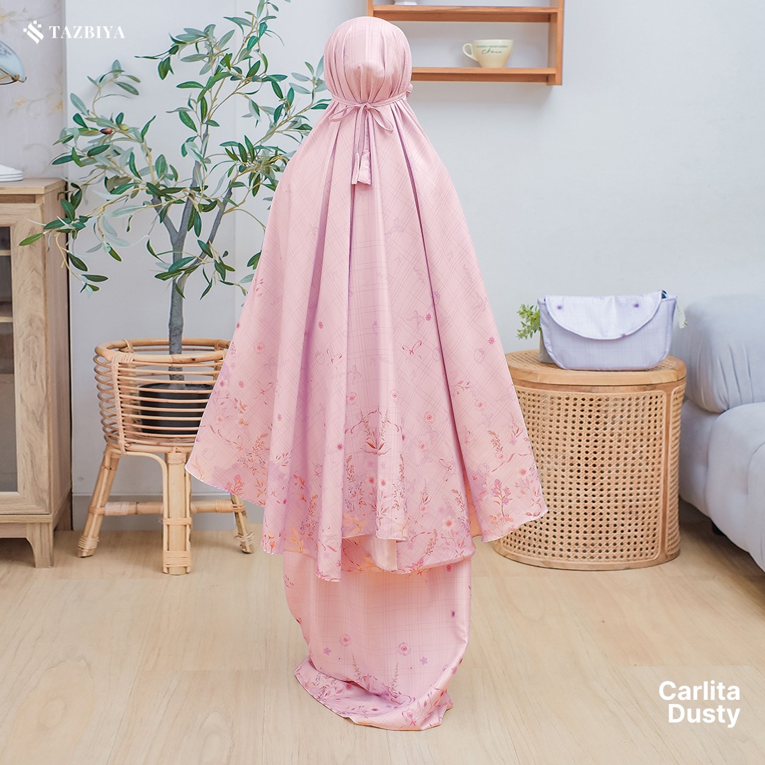 TAZBIYA MUKENA ANAK COTTON CARLITA SERIES I Mukena Anak Motif TK SD SMP | Mukena Anak 4-14 Tahun
