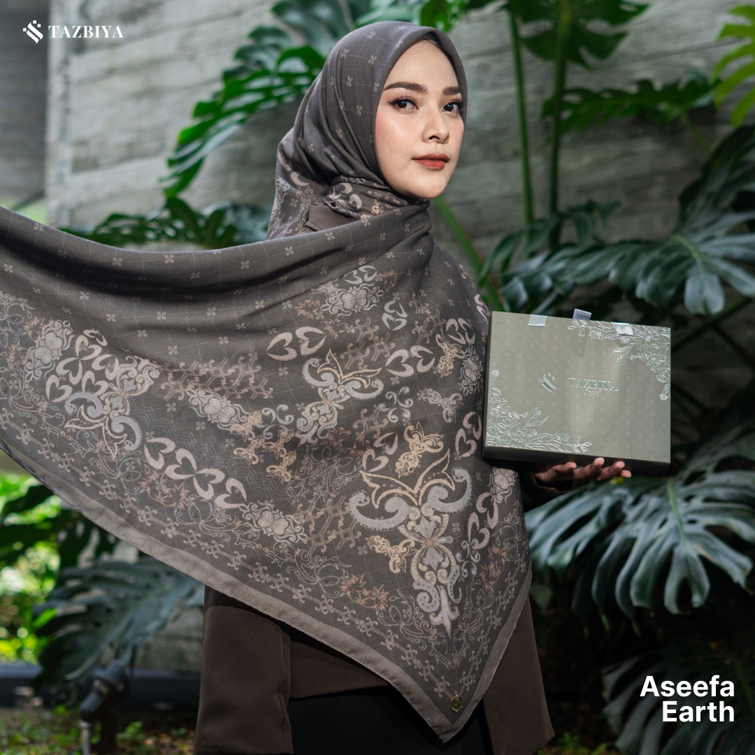 TAZBIYA SCARF - ASEEFA SERIES I TAZBIYA HIJAB VOAL MOTIF JAHIT TEPI
