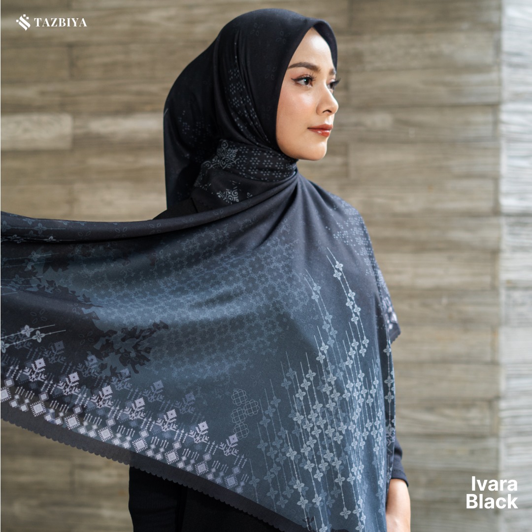 TAZBIYA SCARF - IVARA SERIES I TAZBIYA HIJAB VOAL MOTIF LASER CUT