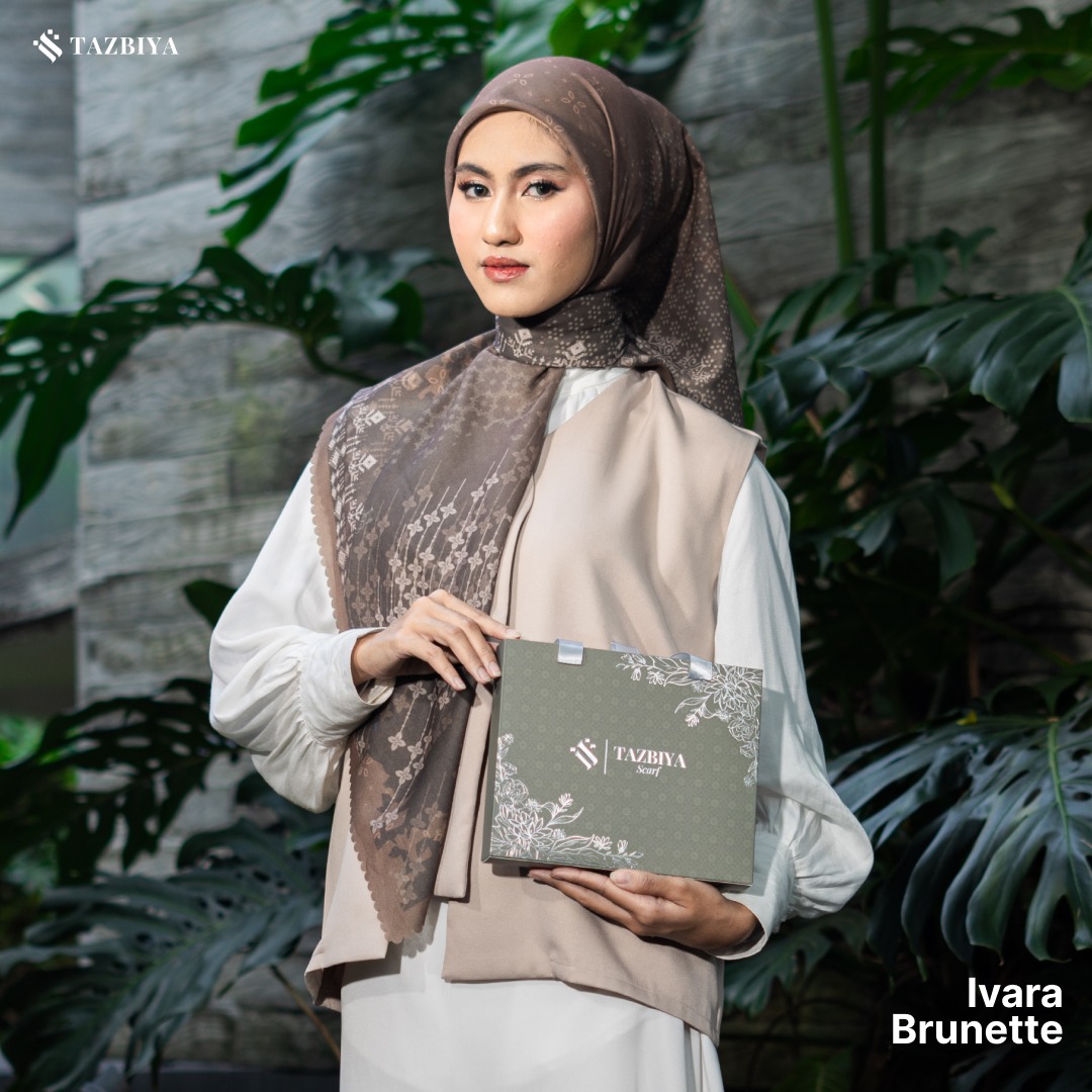 TAZBIYA SCARF - IVARA SERIES I TAZBIYA HIJAB VOAL MOTIF LASER CUT