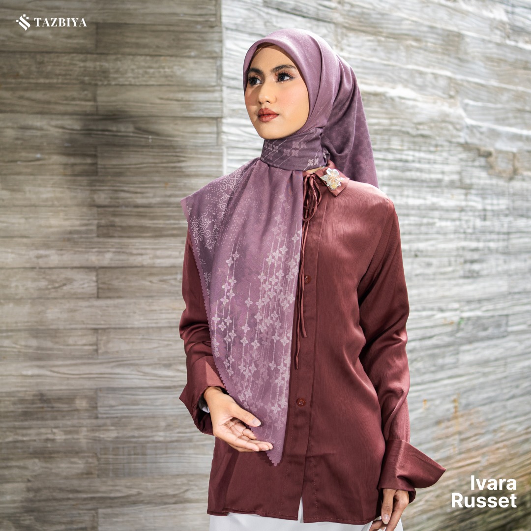 TAZBIYA SCARF - IVARA SERIES I TAZBIYA HIJAB VOAL MOTIF LASER CUT