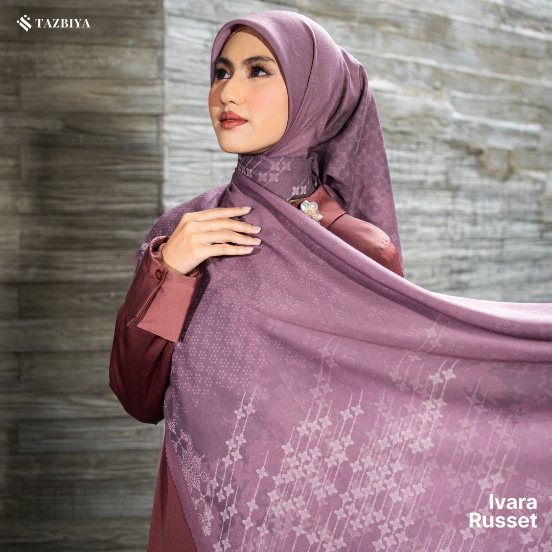 TAZBIYA SCARF - IVARA SERIES I TAZBIYA HIJAB VOAL MOTIF LASER CUT