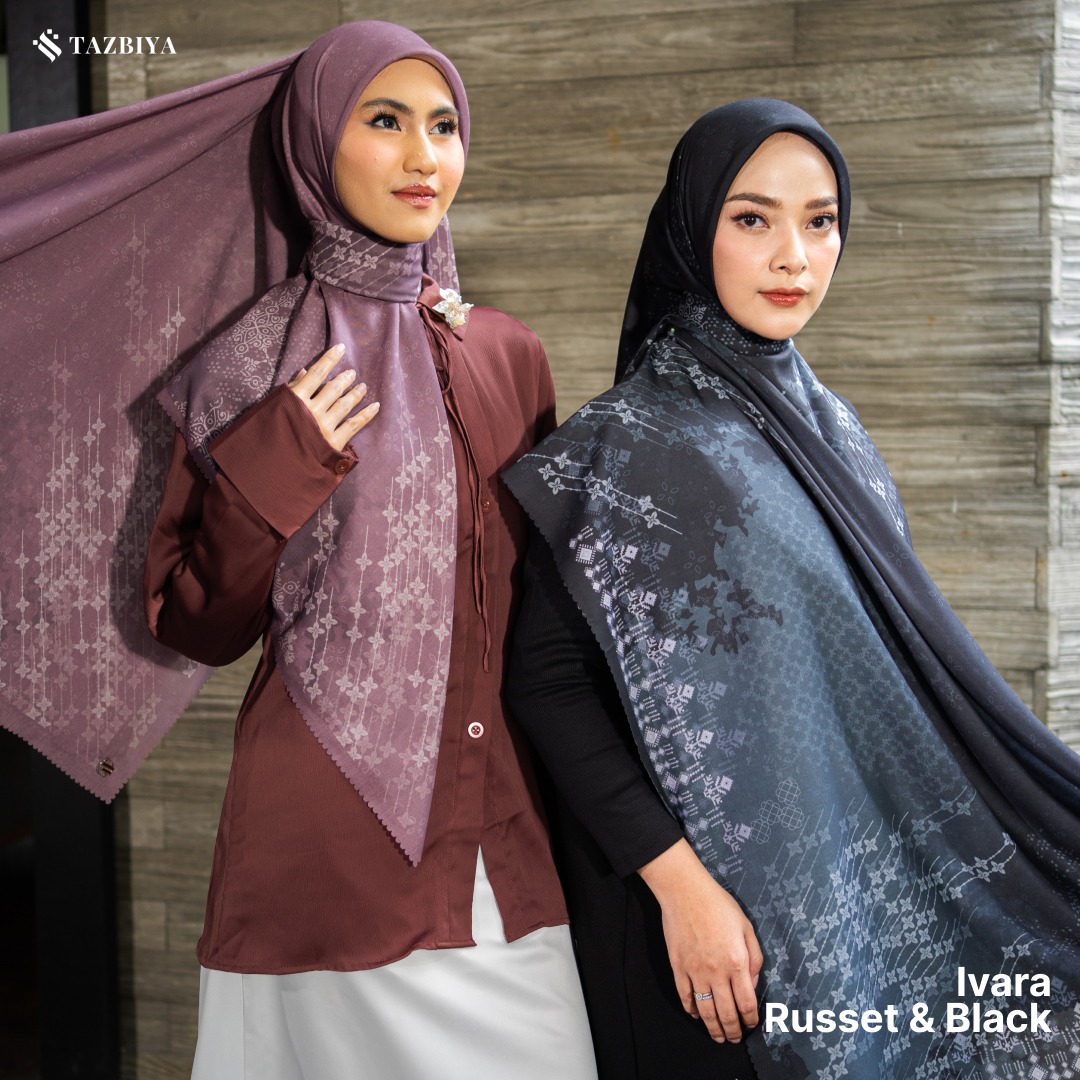 TAZBIYA SCARF - IVARA SERIES I TAZBIYA HIJAB VOAL MOTIF LASER CUT