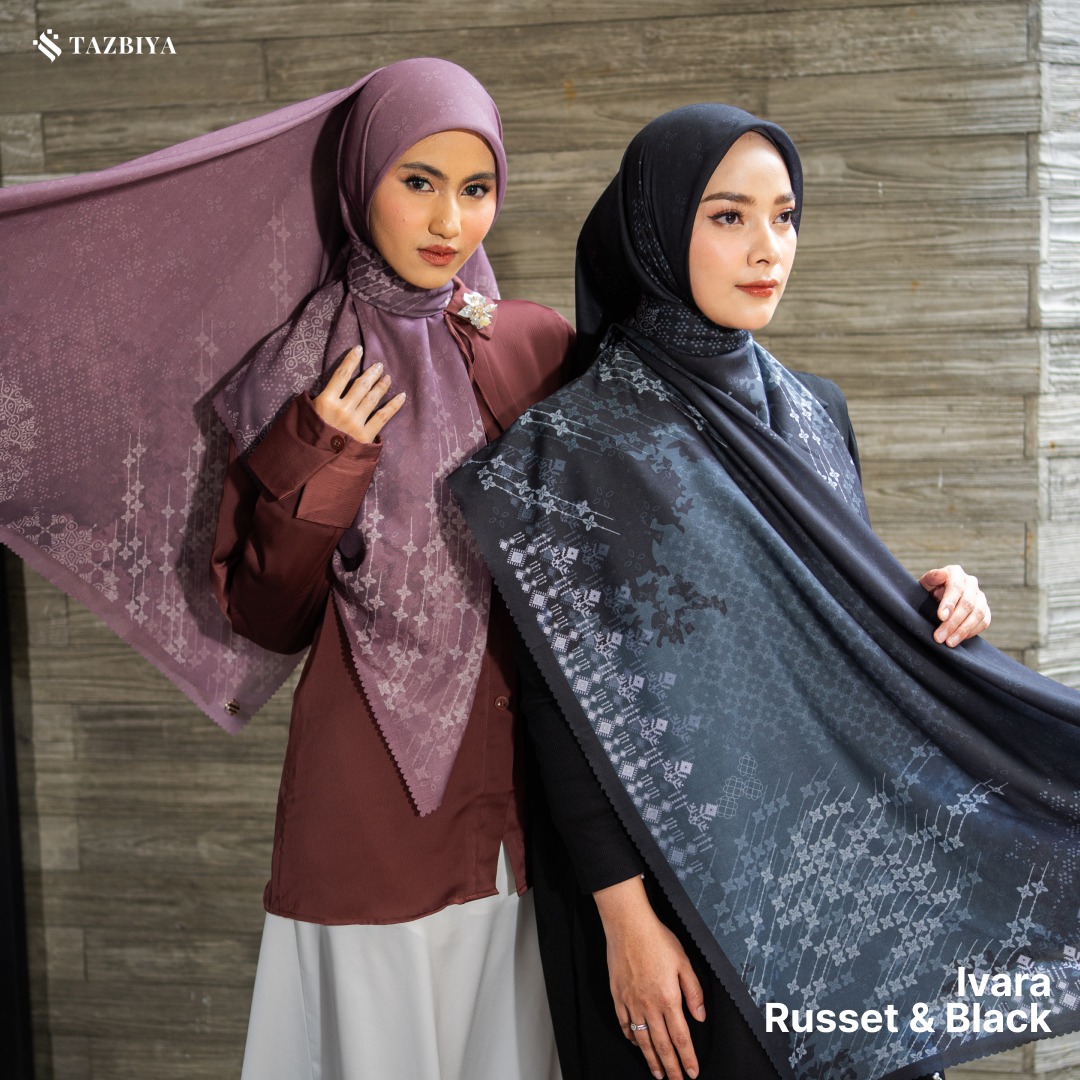 TAZBIYA SCARF - IVARA SERIES I TAZBIYA HIJAB VOAL MOTIF LASER CUT