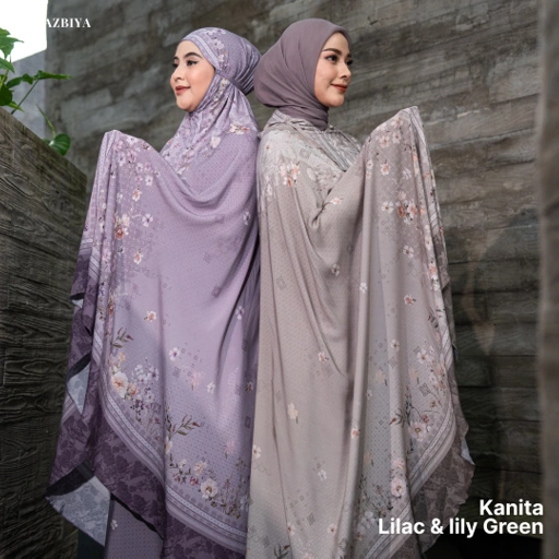 Image of TAZBIYA MUKENA PREMIUM RAYON WATERCOLOR KANITA SERIES ALLSIZE