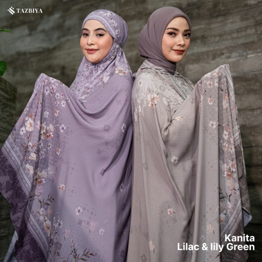 Image of TAZBIYA MUKENA PREMIUM RAYON WATERCOLOR KANITA SERIES ALLSIZE