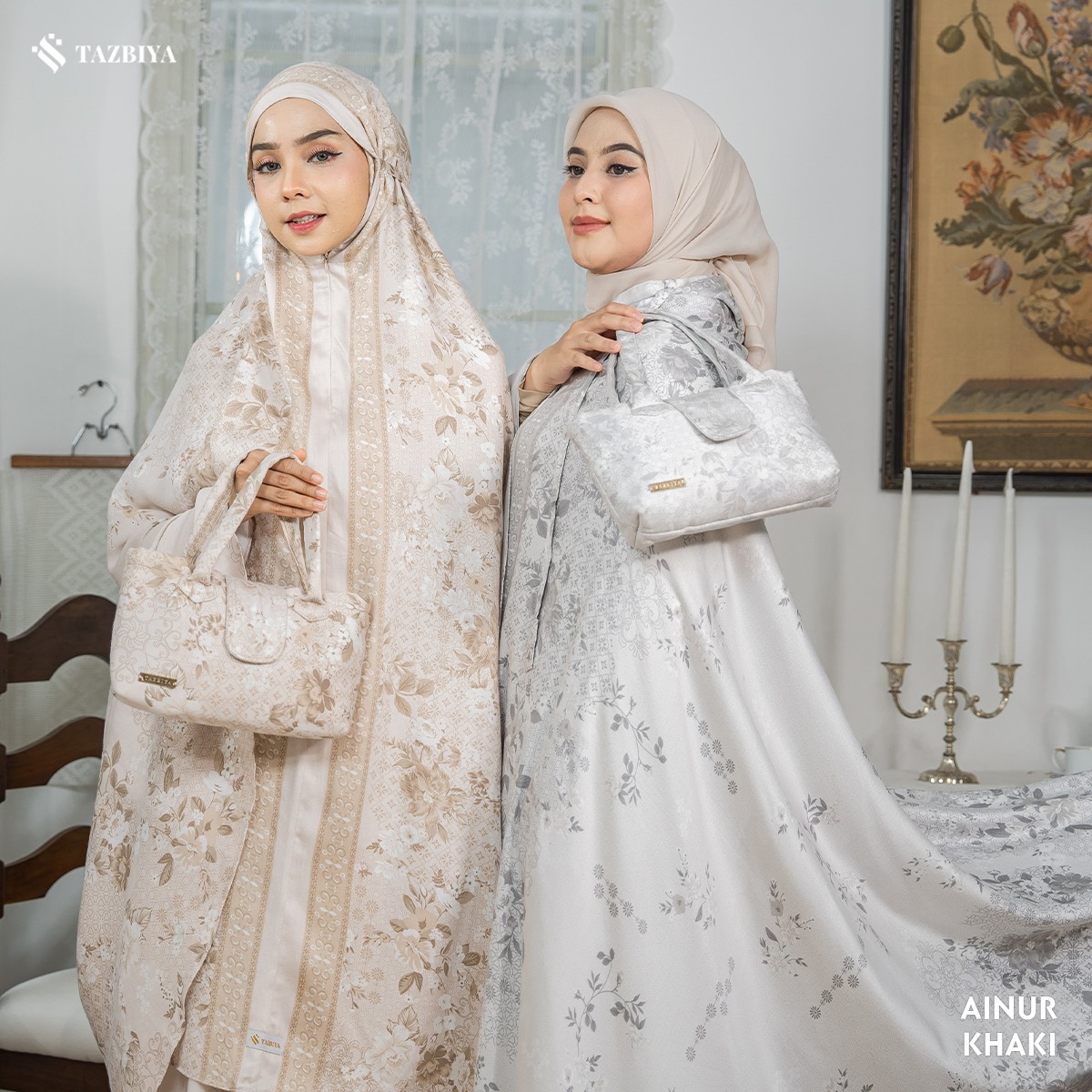 TAZBIYA MUKENA RAYON SATIN PREMIUM AINUR SERIES