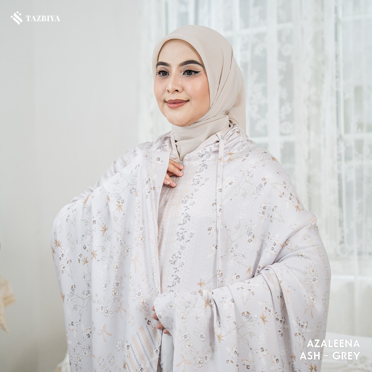 MUKENA TAZBIYA PREMIUM AZALEENA I Mukena Rayon Satin Jumbo Dewasa