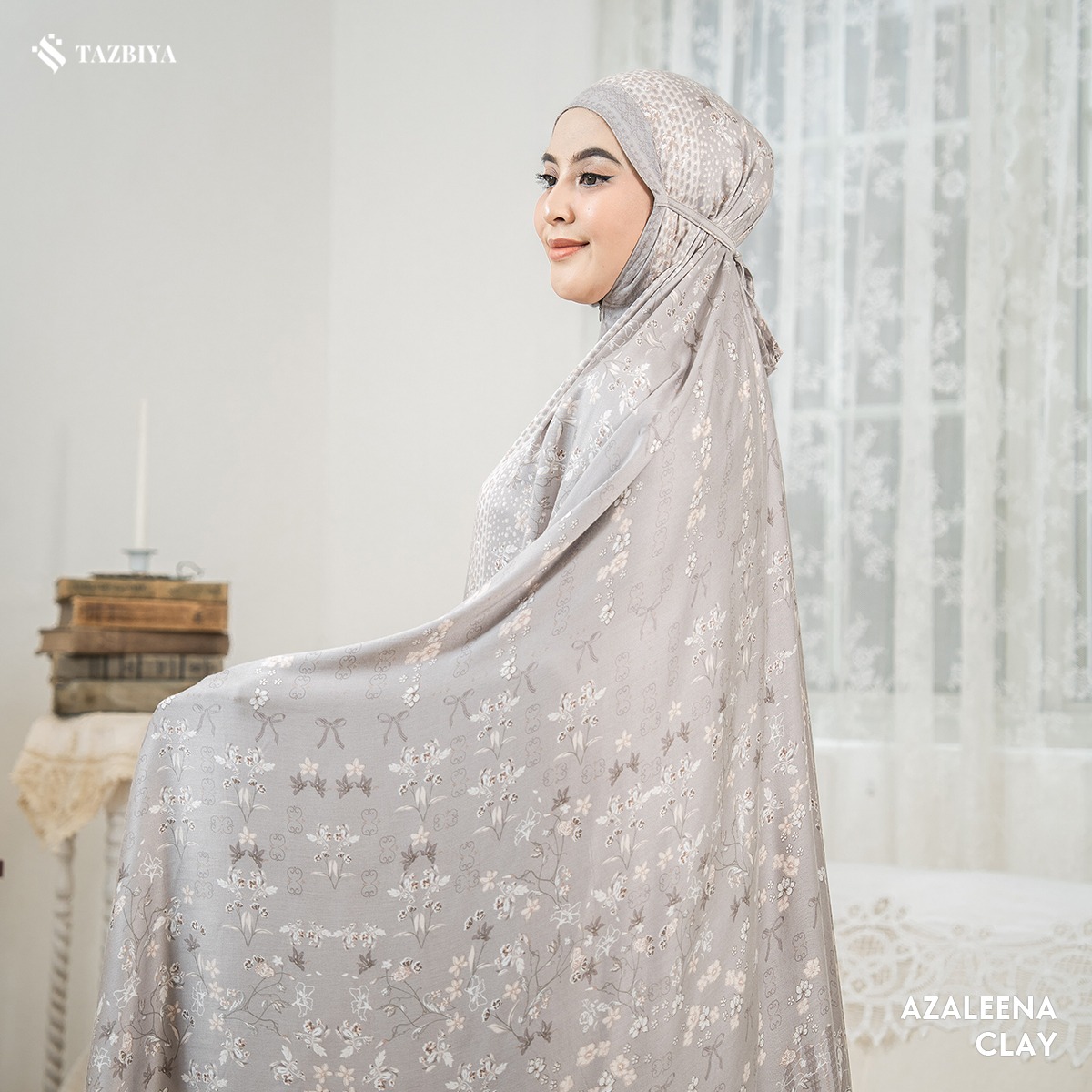 MUKENA TAZBIYA PREMIUM AZALEENA I Mukena Rayon Satin Jumbo Dewasa