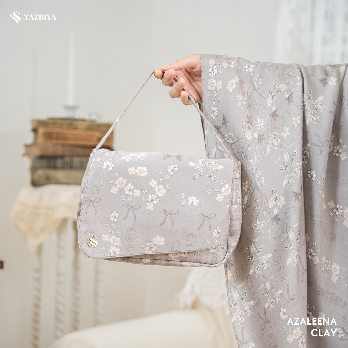 MUKENA TAZBIYA PREMIUM AZALEENA I Mukena Rayon Satin Jumbo Dewasa