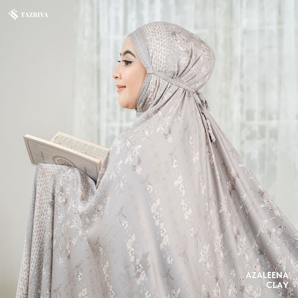 MUKENA TAZBIYA PREMIUM AZALEENA I Mukena Rayon Satin Jumbo Dewasa