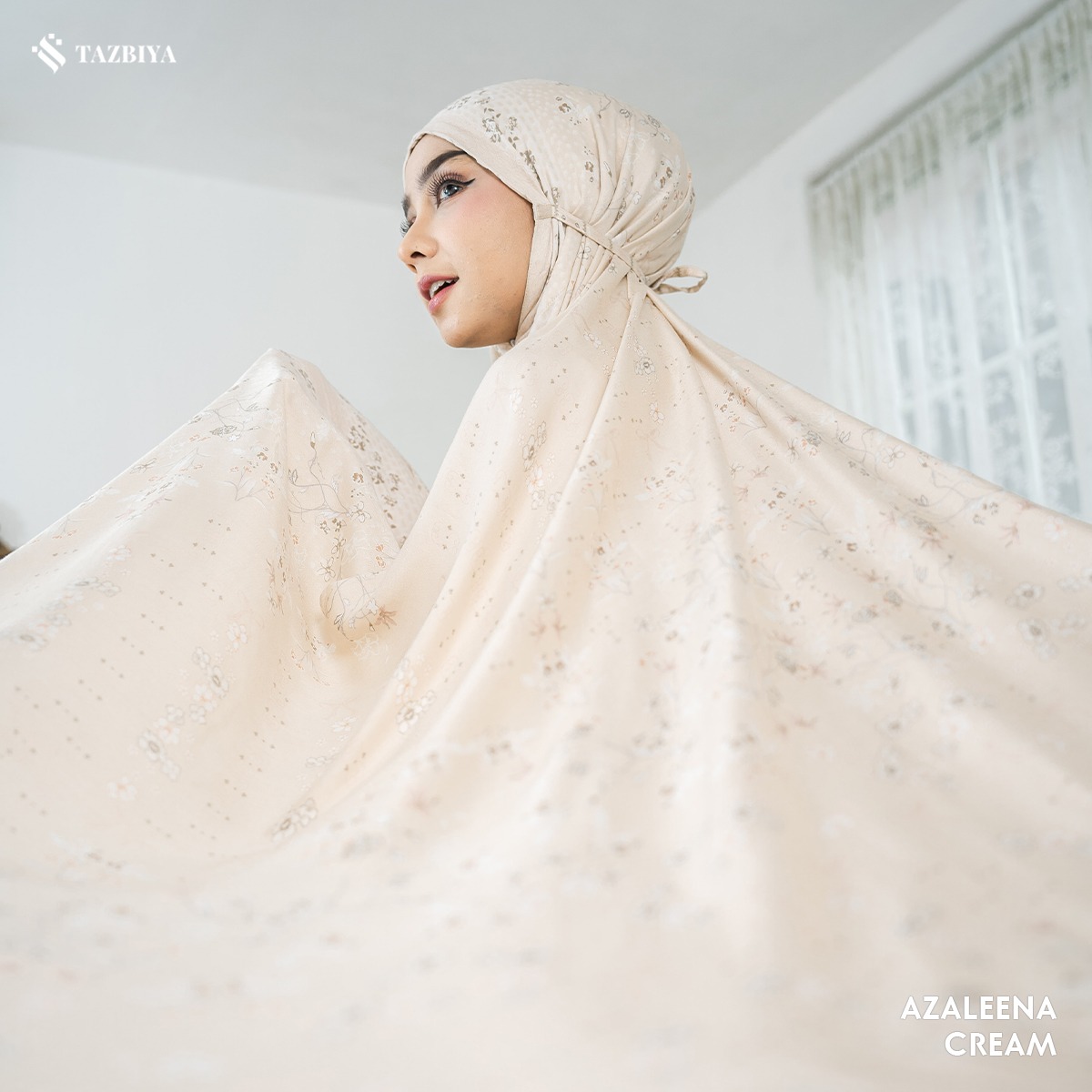 MUKENA TAZBIYA PREMIUM AZALEENA I Mukena Rayon Satin Jumbo Dewasa