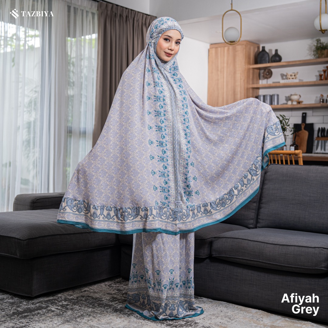 MUKENA TAZBIYA X KEMISO SAJADAH RAYON AFIYAH SERIES ALLSIZE