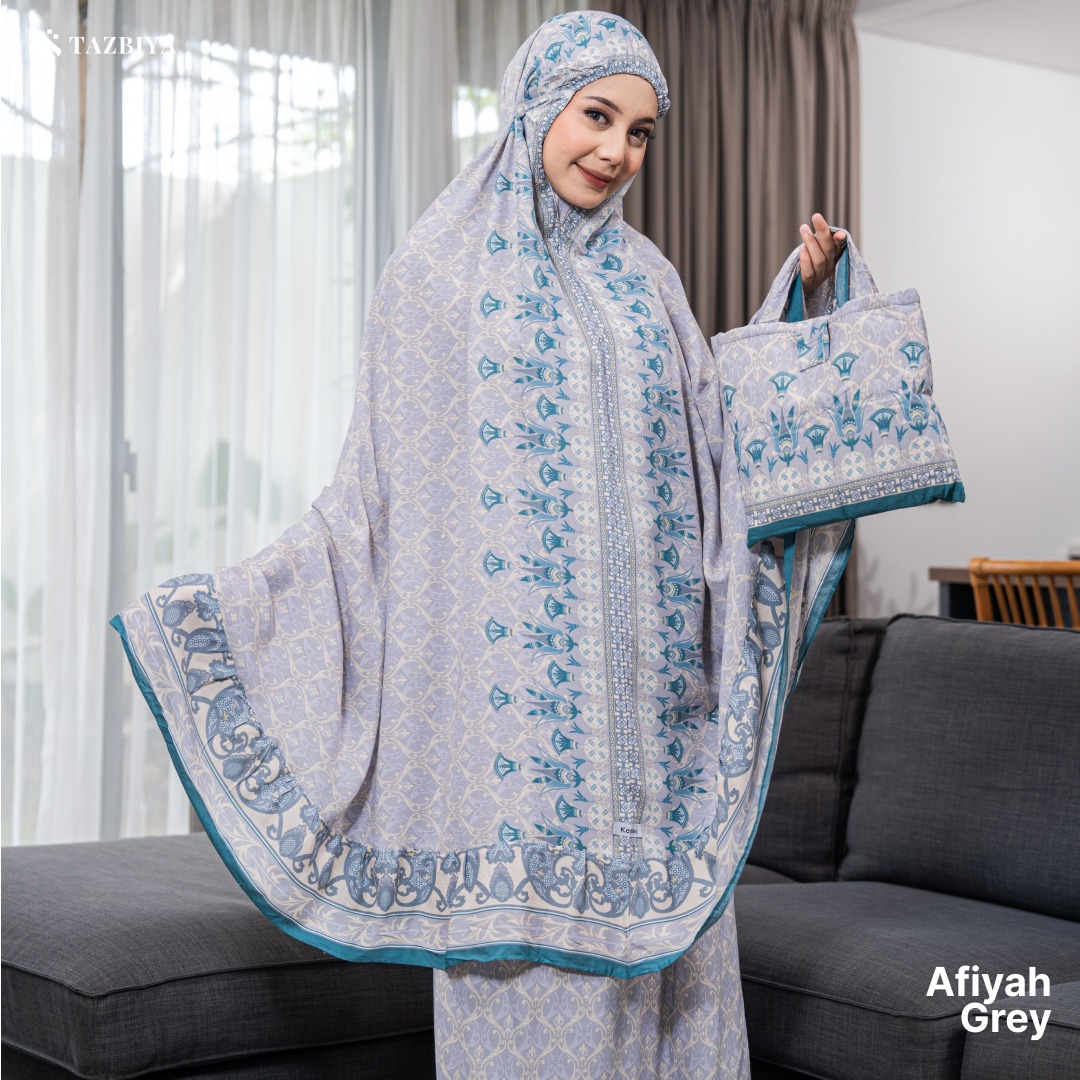 MUKENA TAZBIYA X KEMISO SAJADAH RAYON AFIYAH SERIES ALLSIZE