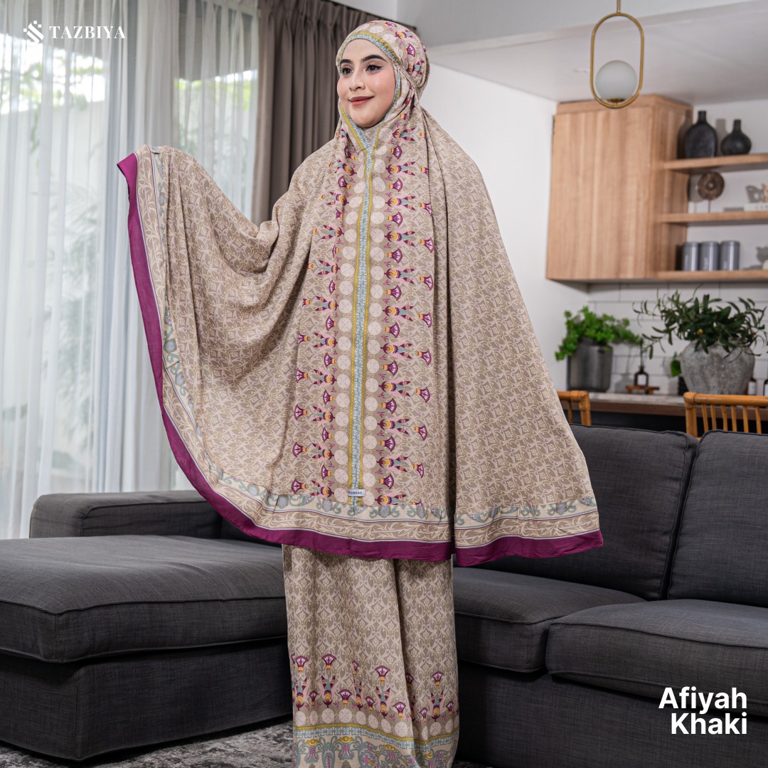 MUKENA TAZBIYA X KEMISO SAJADAH RAYON AFIYAH SERIES ALLSIZE
