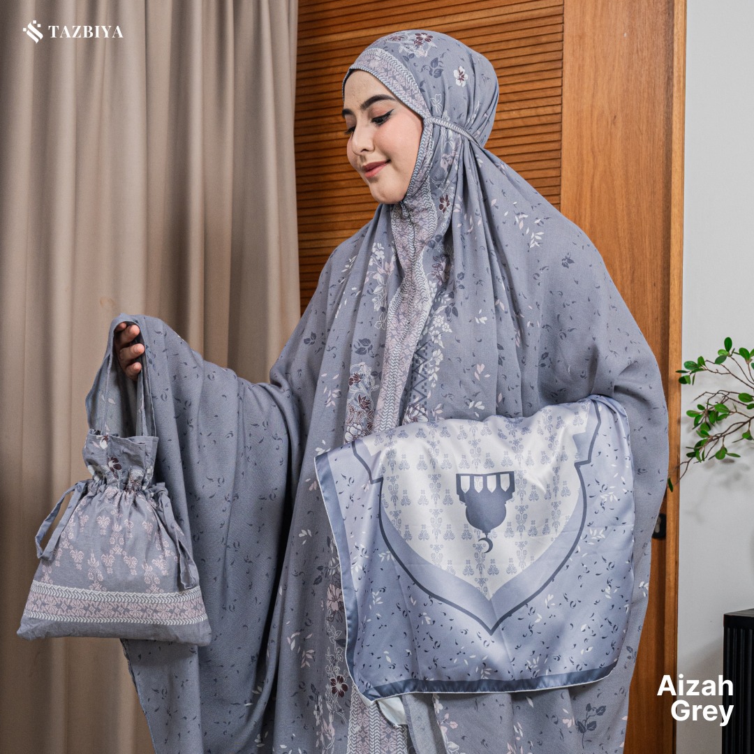 TAZBIYA MUKENA AIZAH SERIES | MUKENA DEWASA RAYON SAJADAH 2IN1