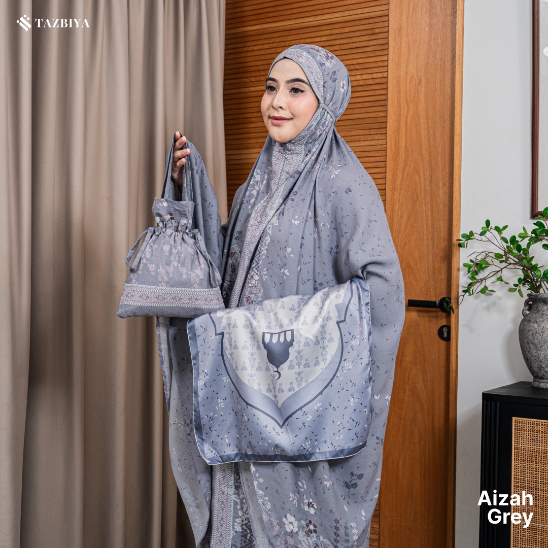 TAZBIYA MUKENA AIZAH SERIES | MUKENA DEWASA RAYON SAJADAH 2IN1