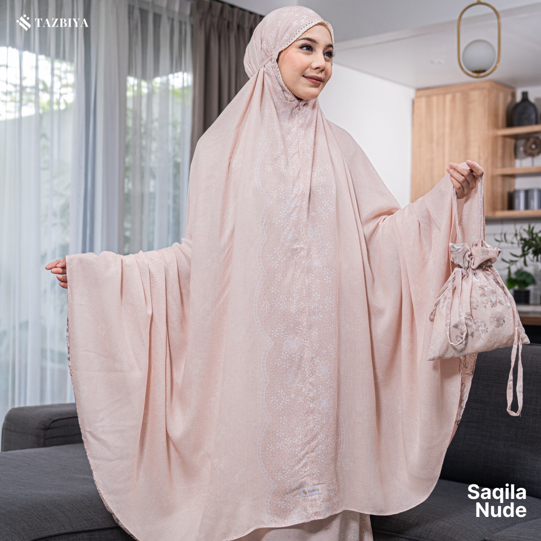 MUKENA TAZBIYA PREMIUM SAQILA I Mukena Rayon Premium Jumbo Dewasa