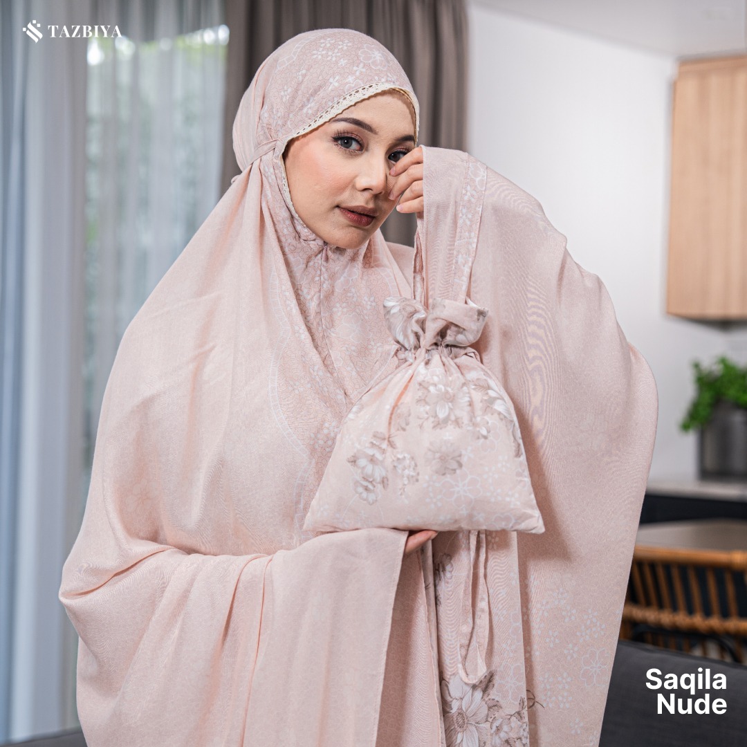 MUKENA TAZBIYA PREMIUM SAQILA I Mukena Rayon Premium Jumbo Dewasa