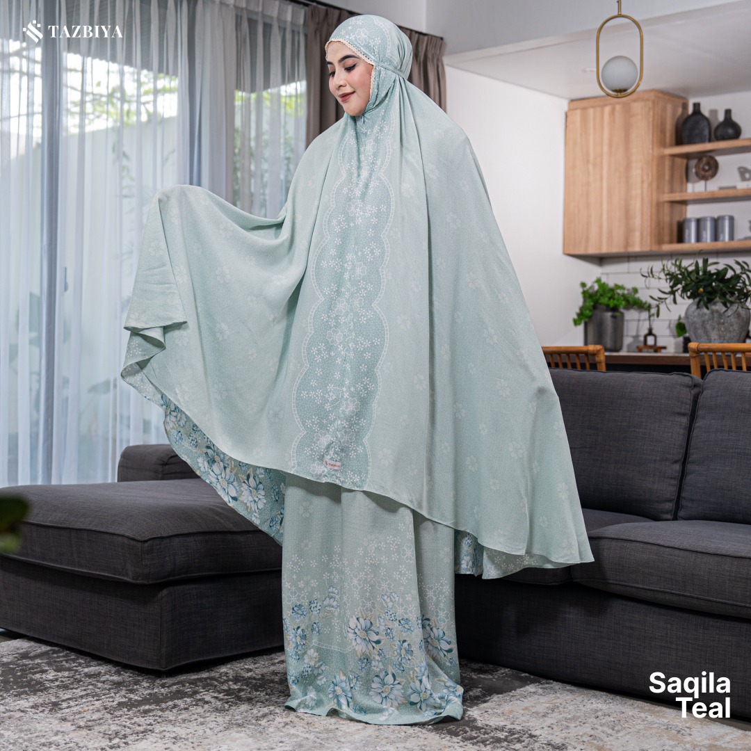MUKENA TAZBIYA PREMIUM SAQILA I Mukena Rayon Premium Jumbo Dewasa