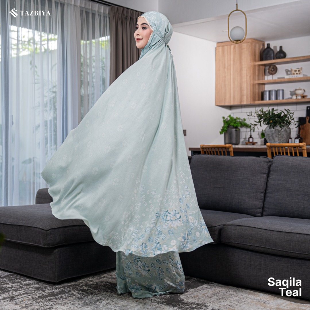 MUKENA TAZBIYA PREMIUM SAQILA I Mukena Rayon Premium Jumbo Dewasa