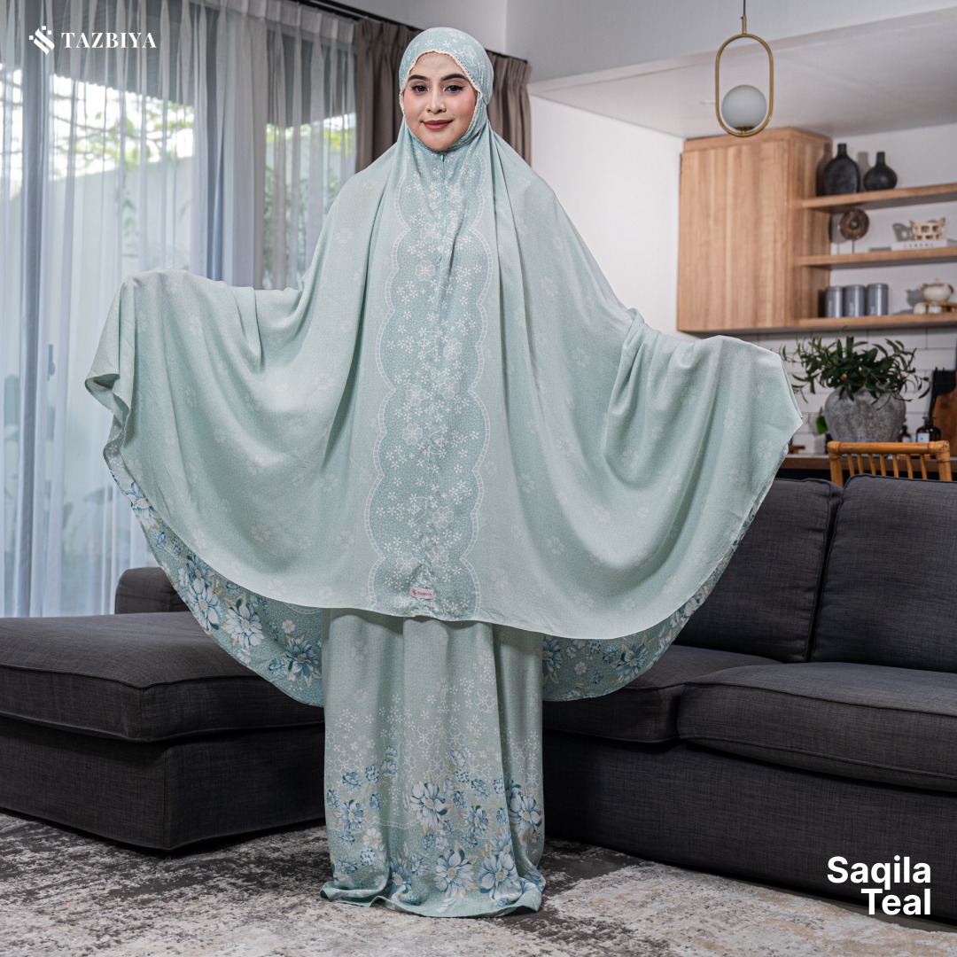 MUKENA TAZBIYA PREMIUM SAQILA I Mukena Rayon Premium Jumbo Dewasa