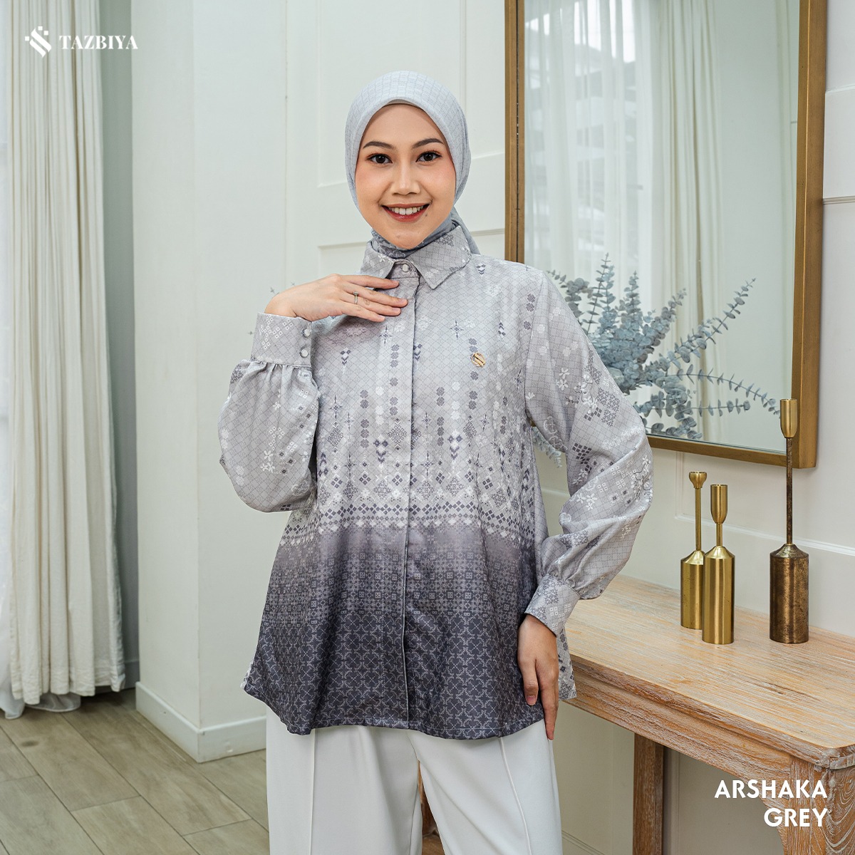 TAZBIYA TUNIK ARSHAKA SERIES | BLOUSE PREMIUM | ATASAN WANITA