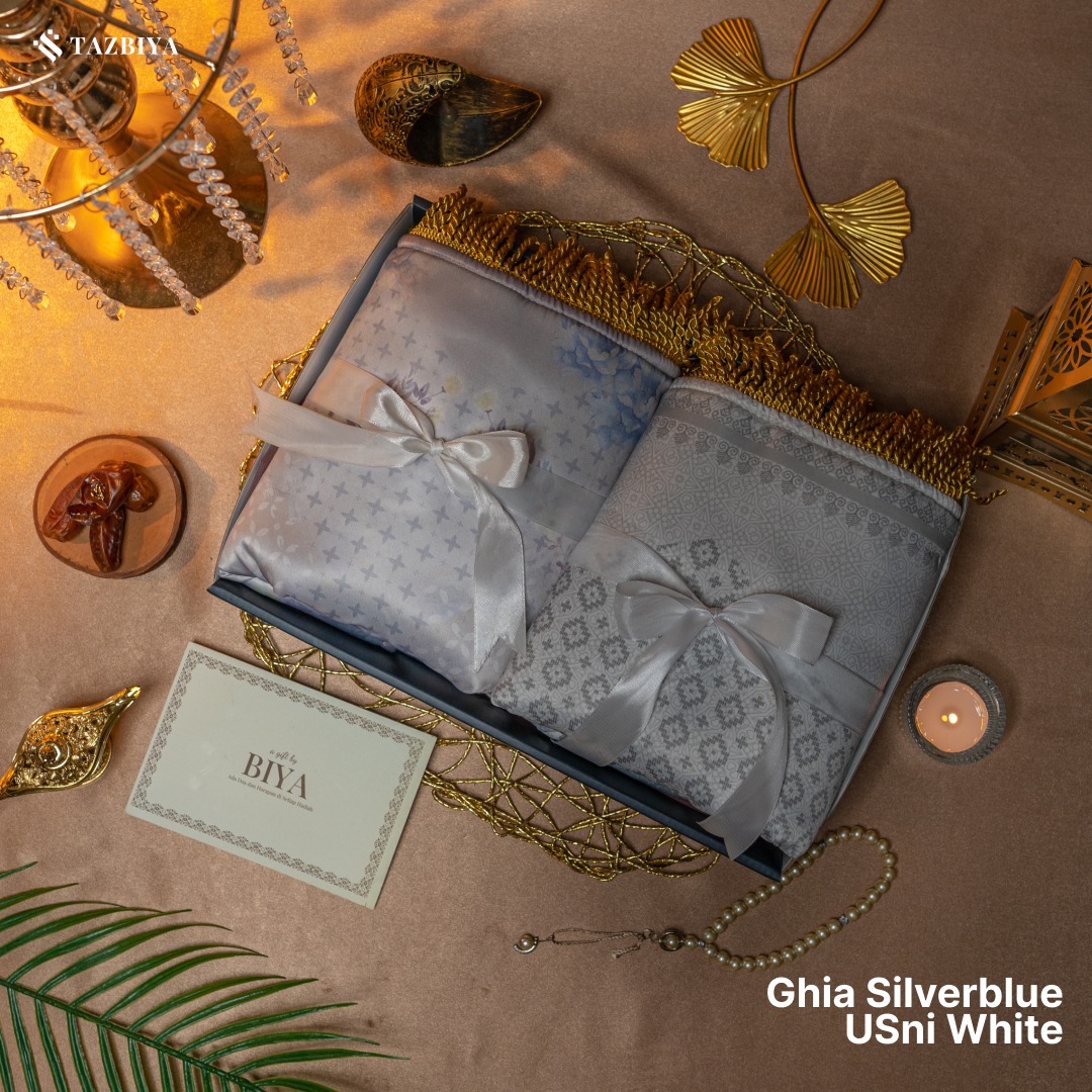 TAZBIYA GIFT COUPLE SET SAJADAH BUSA DEWASA I Hadiah Pernikahan I Paket Seserahan