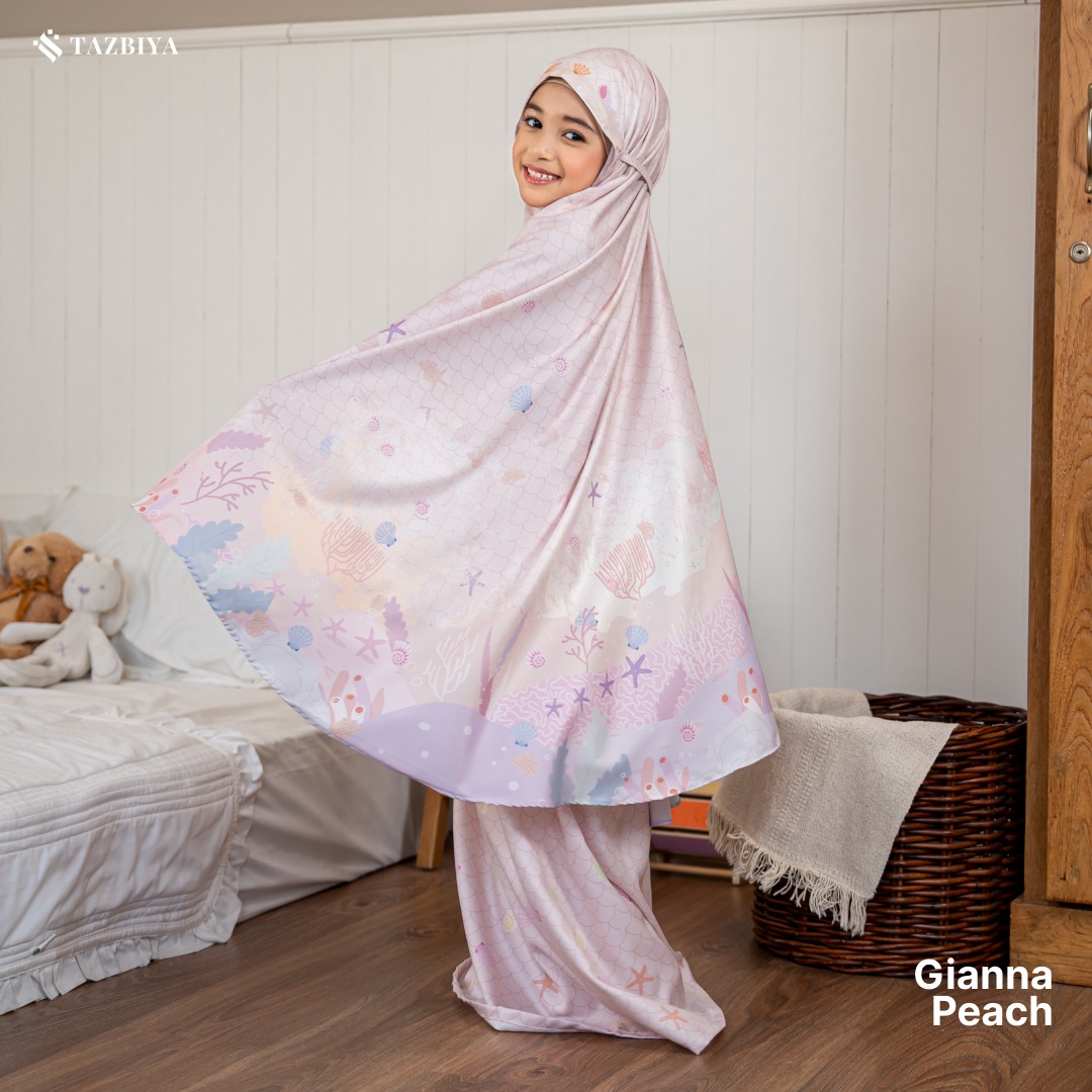 TAZBIYA MUKENA ANAK COTTON GIANNA SERIES I Mukena Anak Motif TK SD SMP | Mukena Anak 4-14 Tahun