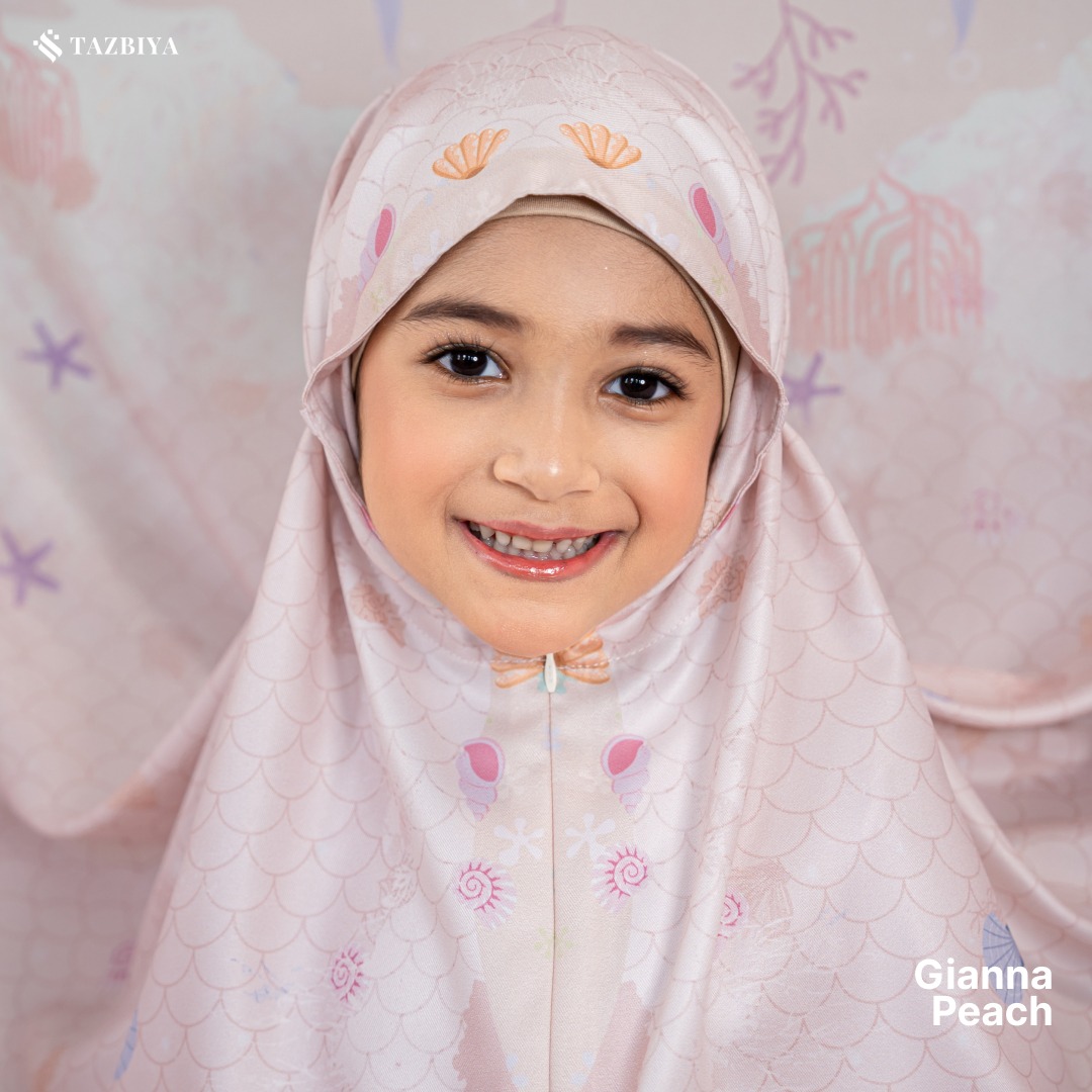 TAZBIYA MUKENA ANAK COTTON GIANNA SERIES I Mukena Anak Motif TK SD SMP | Mukena Anak 4-14 Tahun