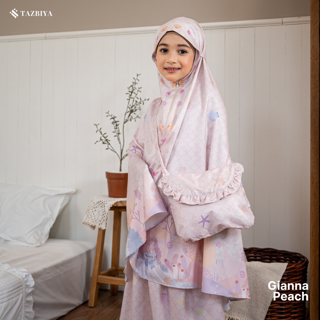 TAZBIYA MUKENA ANAK COTTON GIANNA SERIES I Mukena Anak Motif TK SD SMP | Mukena Anak 4-14 Tahun