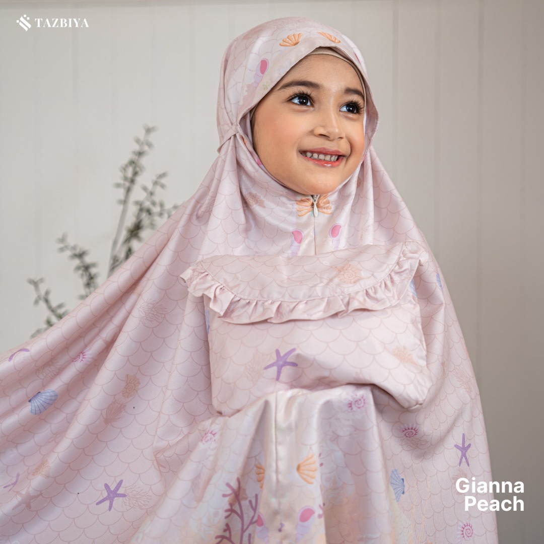 TAZBIYA MUKENA ANAK COTTON GIANNA SERIES I Mukena Anak Motif TK SD SMP | Mukena Anak 4-14 Tahun