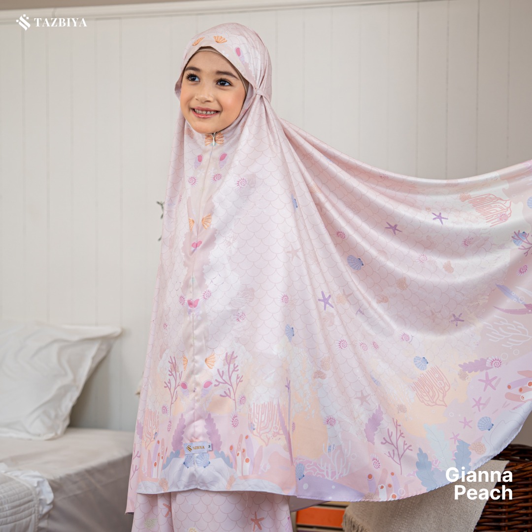 TAZBIYA MUKENA ANAK COTTON GIANNA SERIES I Mukena Anak Motif TK SD SMP | Mukena Anak 4-14 Tahun