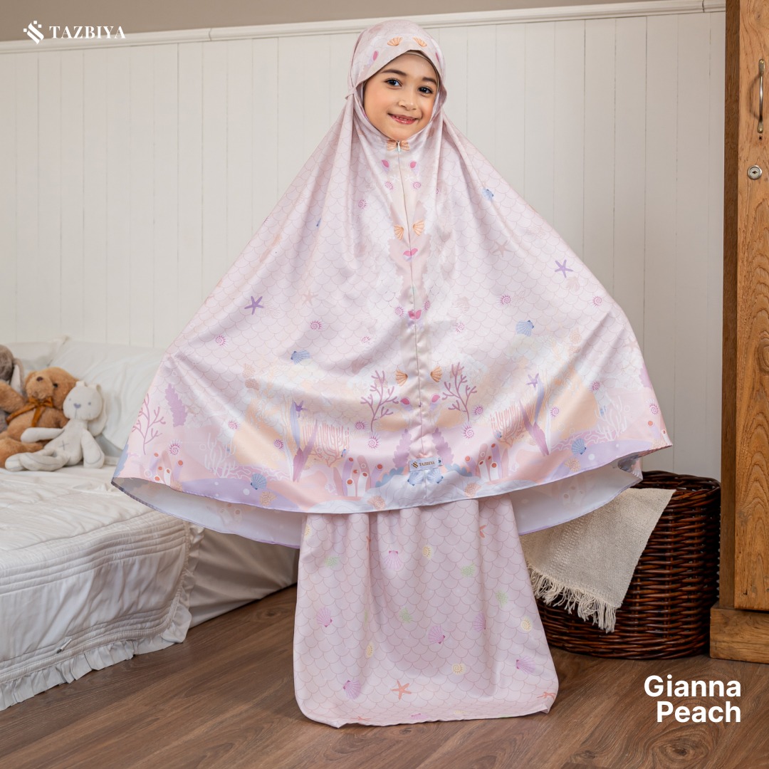 TAZBIYA MUKENA ANAK COTTON GIANNA SERIES I Mukena Anak Motif TK SD SMP | Mukena Anak 4-14 Tahun