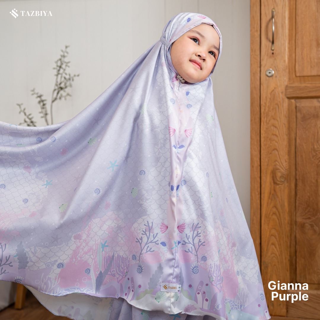 TAZBIYA MUKENA ANAK COTTON GIANNA SERIES I Mukena Anak Motif TK SD SMP | Mukena Anak 4-14 Tahun