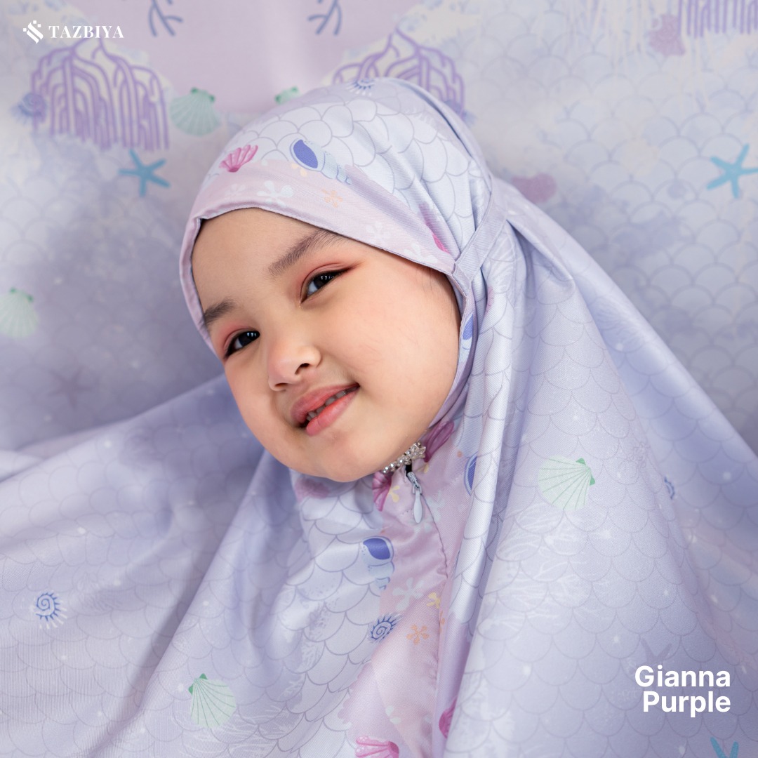 TAZBIYA MUKENA ANAK COTTON GIANNA SERIES I Mukena Anak Motif TK SD SMP | Mukena Anak 4-14 Tahun