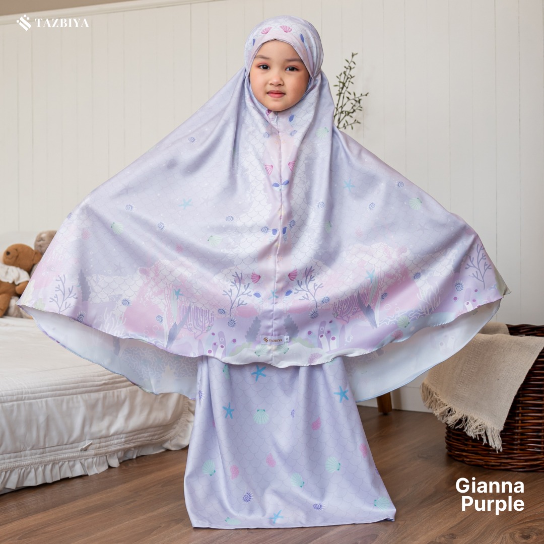 TAZBIYA MUKENA ANAK COTTON GIANNA SERIES I Mukena Anak Motif TK SD SMP | Mukena Anak 4-14 Tahun