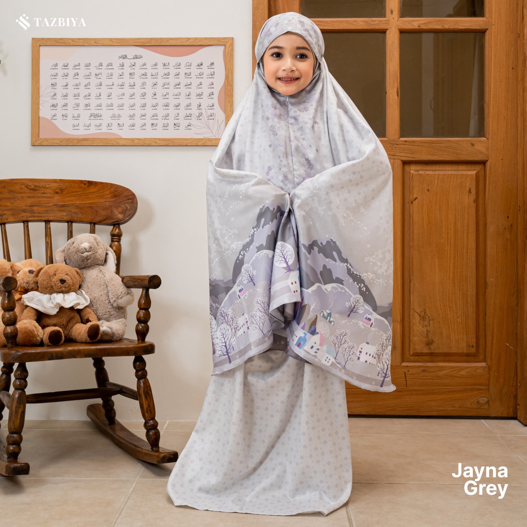TAZBIYA MUKENA ANAK COTTON JAYNA SERIES I Mukena Anak Motif TK SD SMP | Mukena Anak 4-14 Tahun