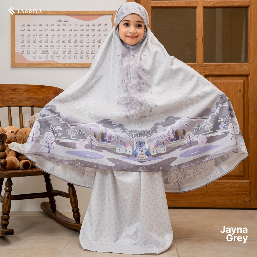 TAZBIYA MUKENA ANAK COTTON JAYNA SERIES I Mukena Anak Motif TK SD SMP | Mukena Anak 4-14 Tahun