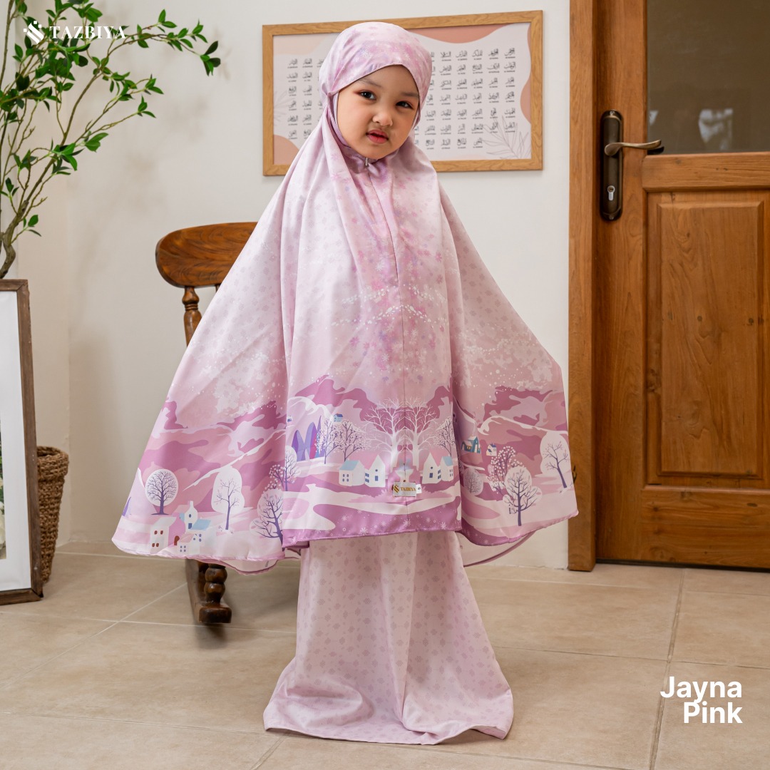 TAZBIYA MUKENA ANAK COTTON JAYNA SERIES I Mukena Anak Motif TK SD SMP | Mukena Anak 4-14 Tahun