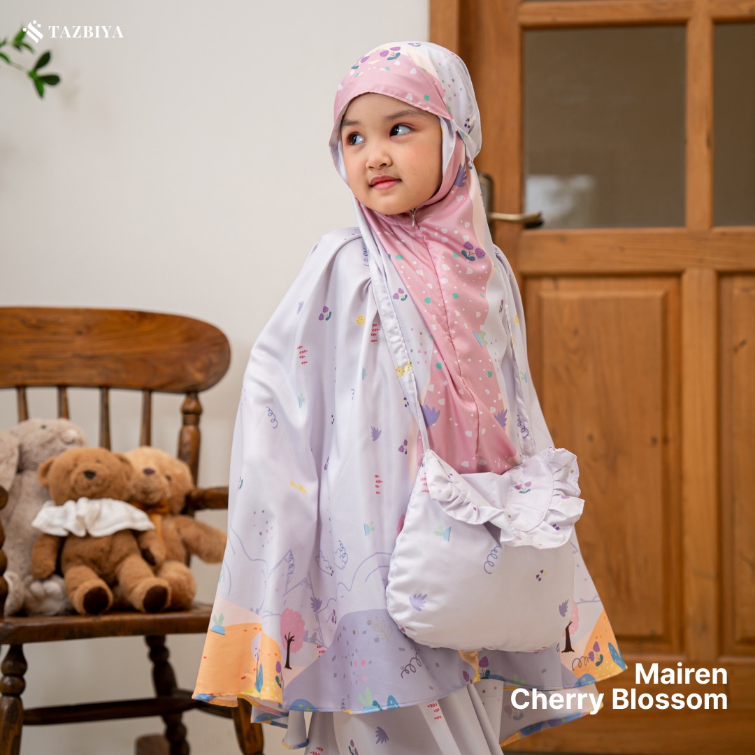 TAZBIYA MUKENA ANAK COTTON MAIREN SERIES I Mukena Anak Motif TK SD SMP | Mukena Anak 4-14 Tahun