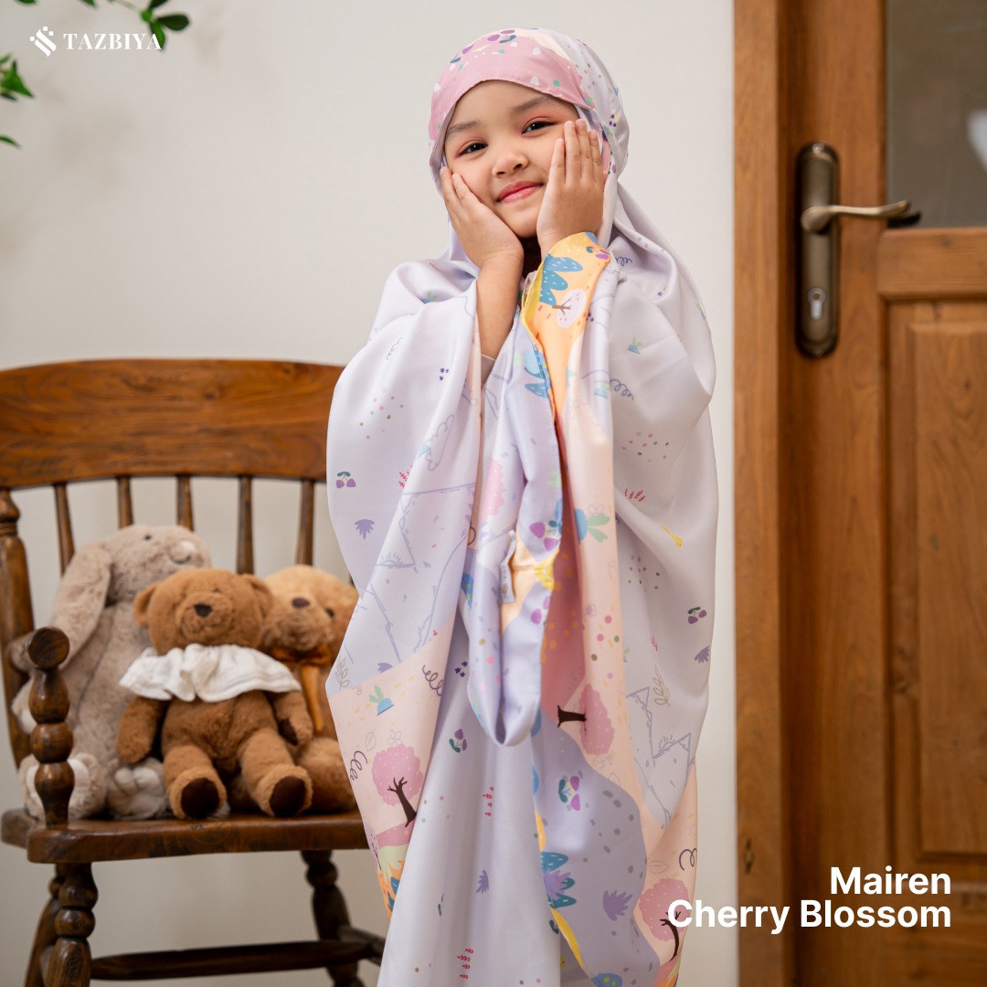 TAZBIYA MUKENA ANAK COTTON MAIREN SERIES I Mukena Anak Motif TK SD SMP | Mukena Anak 4-14 Tahun