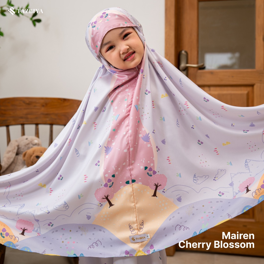 TAZBIYA MUKENA ANAK COTTON MAIREN SERIES I Mukena Anak Motif TK SD SMP | Mukena Anak 4-14 Tahun