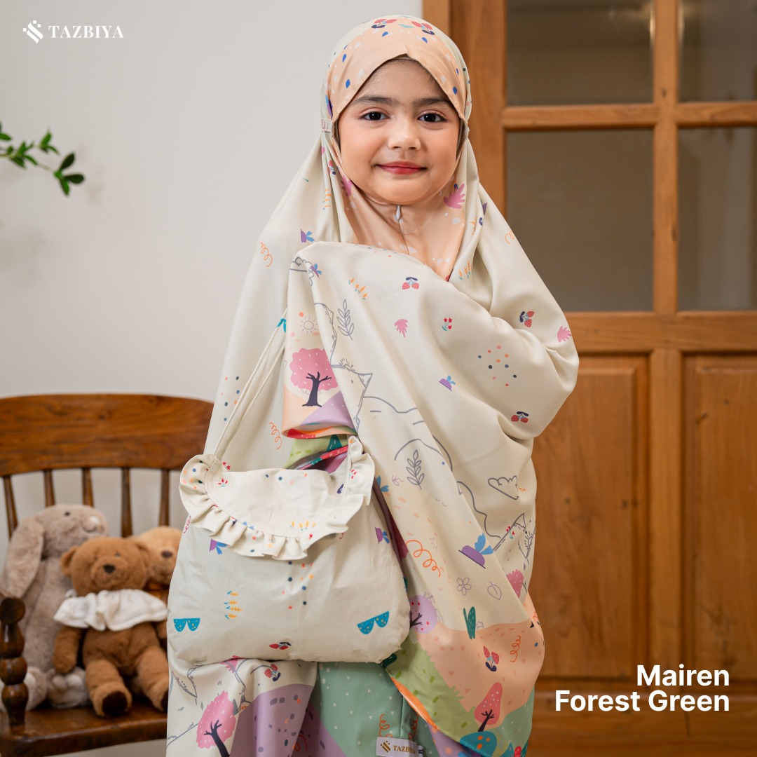 TAZBIYA MUKENA ANAK COTTON MAIREN SERIES I Mukena Anak Motif TK SD SMP | Mukena Anak 4-14 Tahun