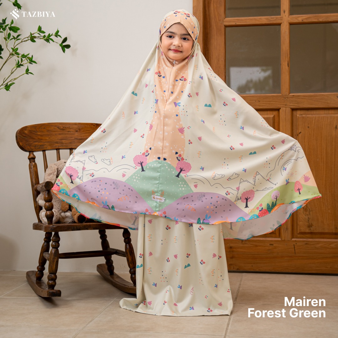 TAZBIYA MUKENA ANAK COTTON MAIREN SERIES I Mukena Anak Motif TK SD SMP | Mukena Anak 4-14 Tahun