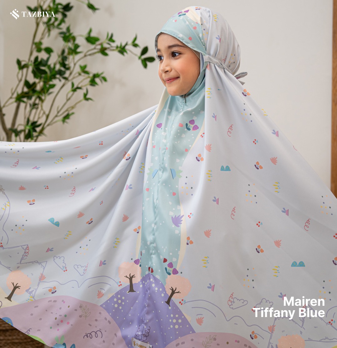 TAZBIYA MUKENA ANAK COTTON MAIREN SERIES I Mukena Anak Motif TK SD SMP | Mukena Anak 4-14 Tahun