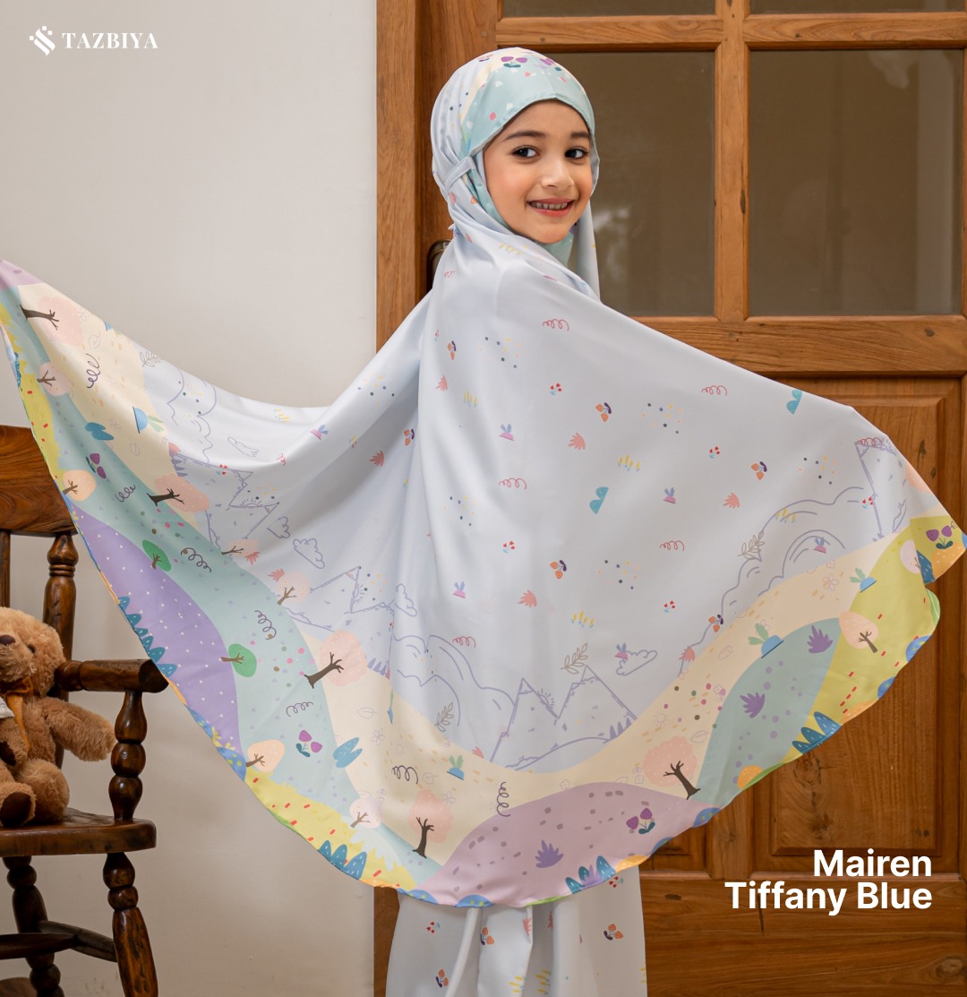 TAZBIYA MUKENA ANAK COTTON MAIREN SERIES I Mukena Anak Motif TK SD SMP | Mukena Anak 4-14 Tahun
