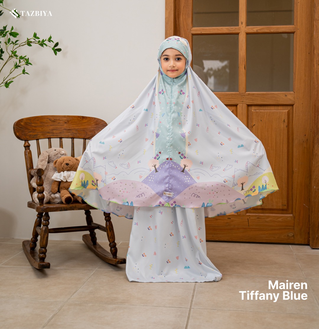 TAZBIYA MUKENA ANAK COTTON MAIREN SERIES I Mukena Anak Motif TK SD SMP | Mukena Anak 4-14 Tahun