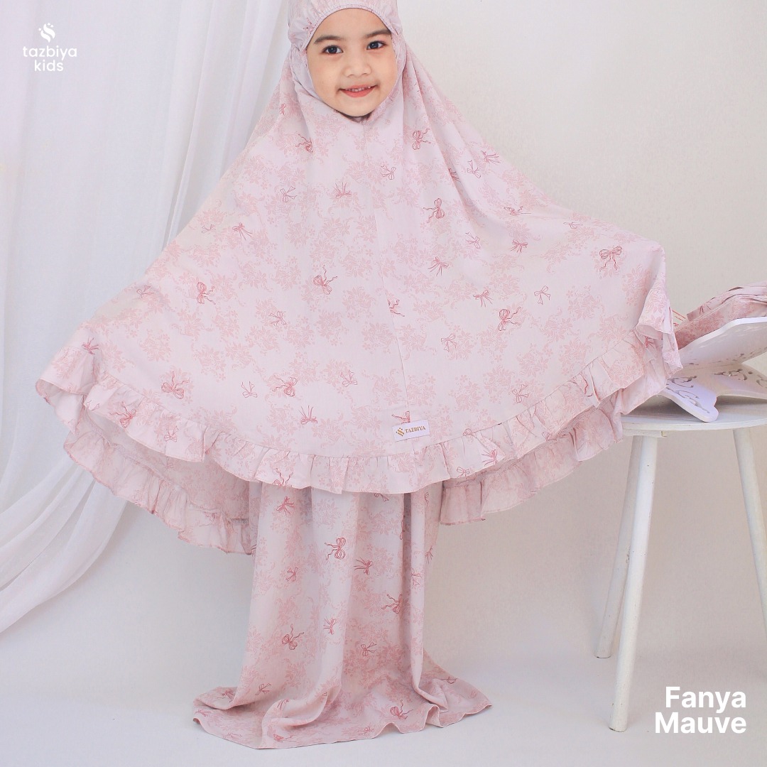 TAZBIYA MUKENA ANAK RAYON FANYA I Mukena Anak Motif TK SD SMP | Mukena Anak 4-14 Tahun