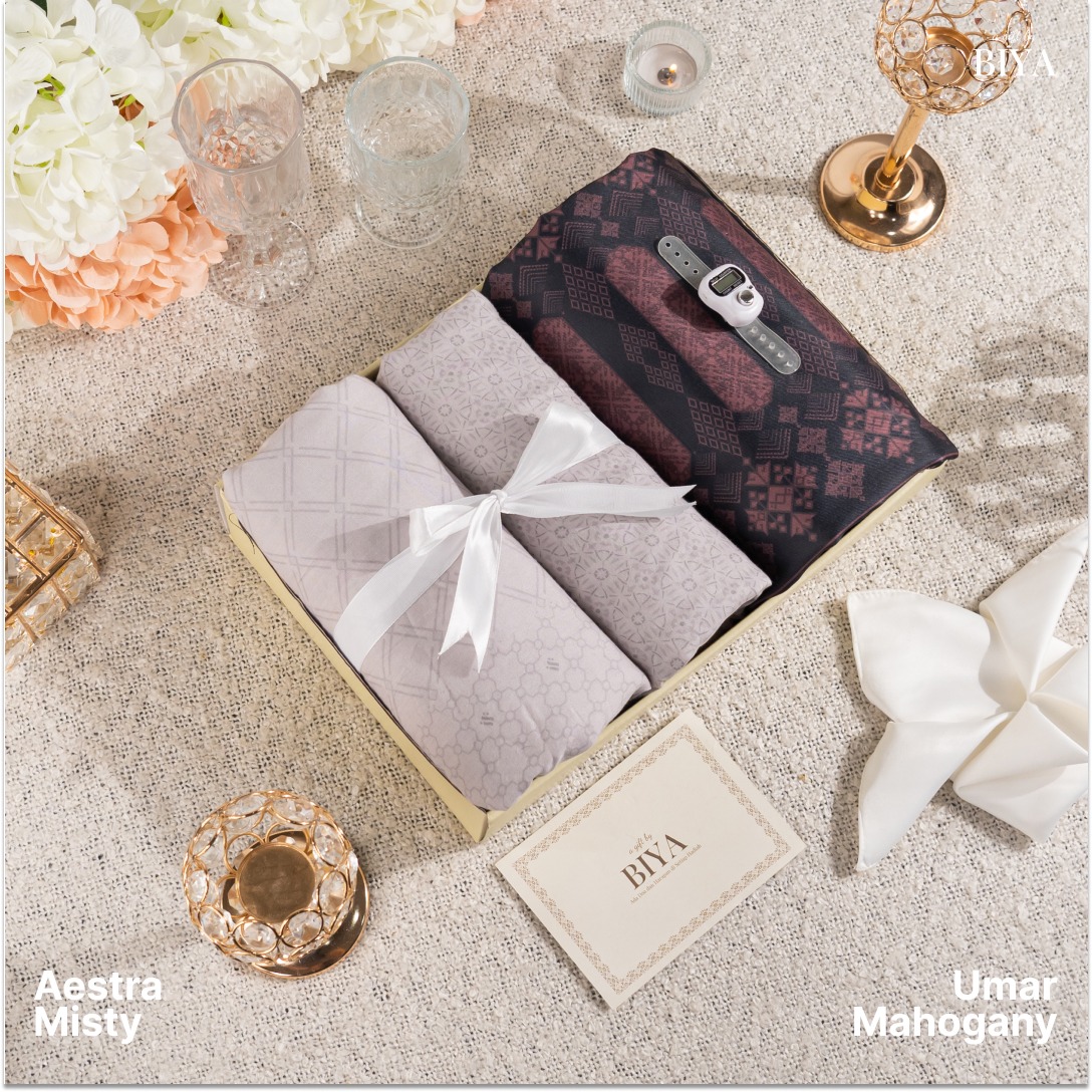 TAZBIYA GIFT COUPLE SET MUKENA DAN SARUNG DEWASA I Hadiah Pernikahan I Paket Seserahan